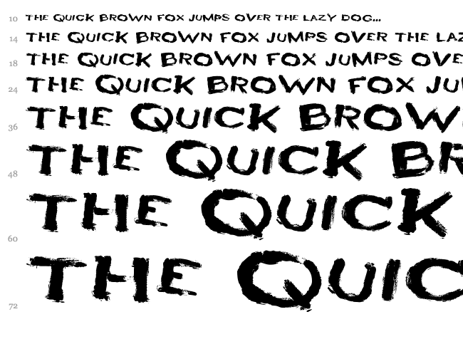Heyro Fun font waterfall